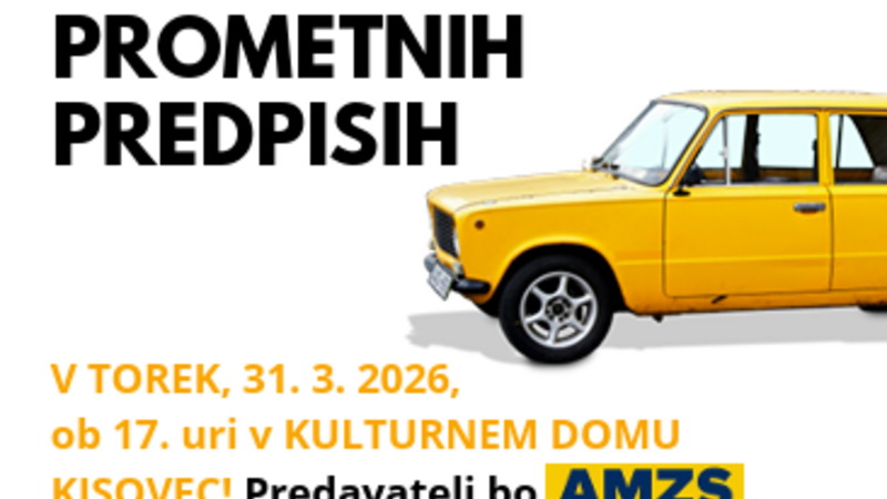 Vabilo na predavanje o varni vožnji in prometnih predpisih